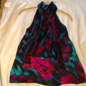 True Couture Silk High neck Scarf front Blouse